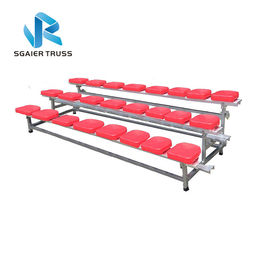 2 - 5 Rows Outdoor Aluminum Stadium Bleachers Metal Structure Bench Grandstand